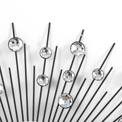 3D Crystal Wall Clock Modern Luxury Diamond Dispersion Silver Design Clock Creative Home Decor for Living Room - Home Fusion