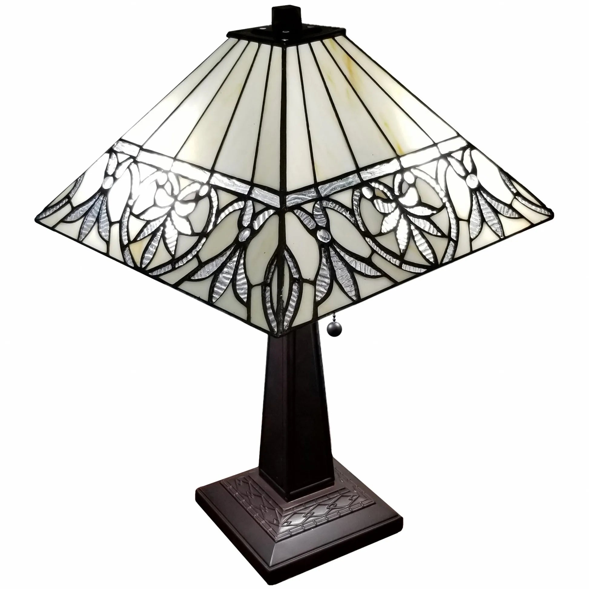 22" Dark Brown Metal Two Light Candlestick Table Lamp With White Shade - Home Fusion