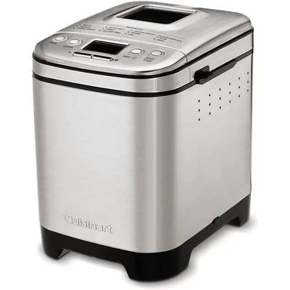 Bread Maker Machine, Compact and Automatic, Customizable Settings, Up to 2lb Loaves, CBK-110P1, Silver,Black - Home Fusion