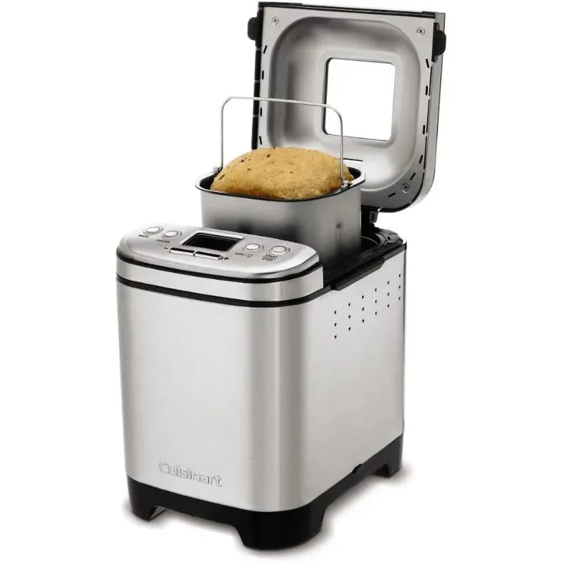 Bread Maker Machine, Compact and Automatic, Customizable Settings, Up to 2lb Loaves, CBK-110P1, Silver,Black - Home Fusion