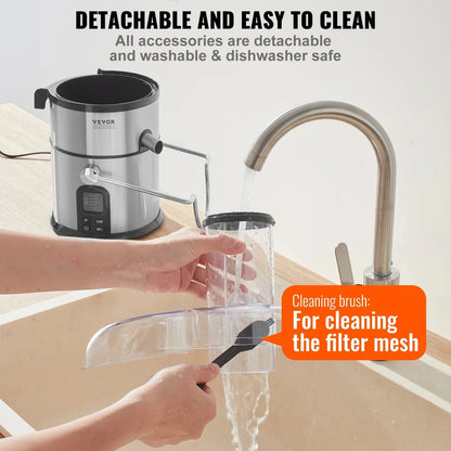 VEVOR Juicer Machine 850W Motor Centrifugal Juice Extractor Easy Clean Centrifugal Big Mouth Large for Fruits and Vegetables - Home Fusion