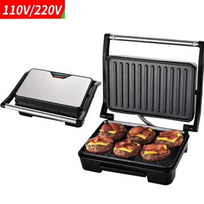 750W Home Small Roast Steak Machine Hamburger Electric Waffle Sandwich Maker Non Stick Surface Grill Toaster Breakfast Machine - Home Fusion