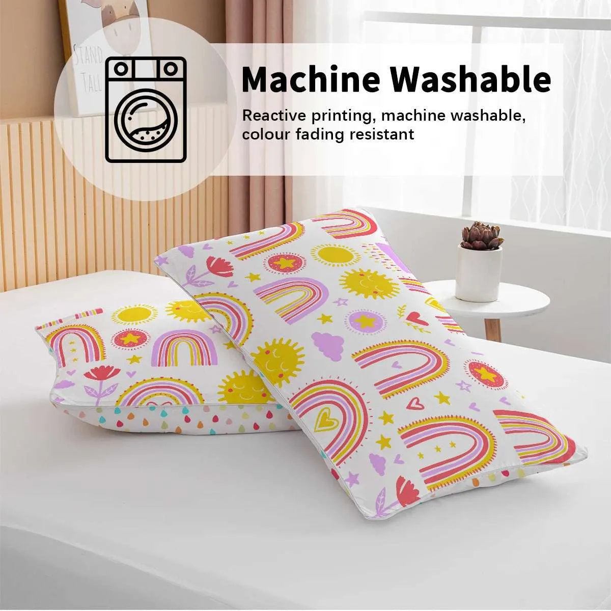 Cartoon Rainbow Design Bedding Set. - Home Fusion