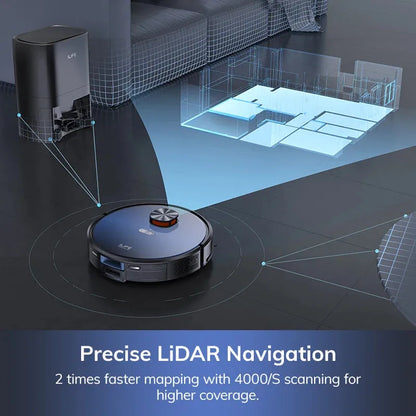 Robot Vacuum Cleaner, Auto Empty Station for 60 Days with Remote Control - Home Fusion