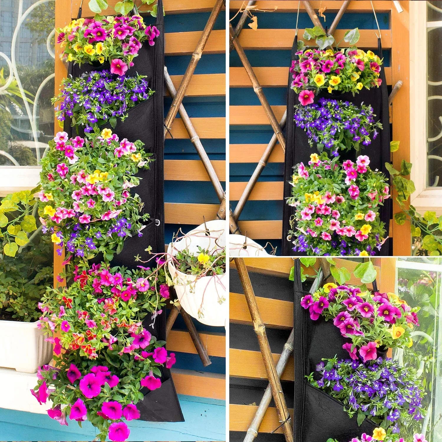 Vertical Hanging Garden Flower Pots - Home Fusion