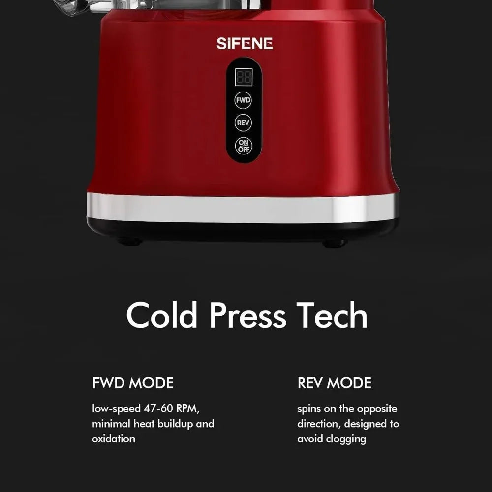 Cold Press Juicer Machines with 83mm Big Mouth, Whole Slow Masticating Juicer, Juice Extractor Maker Squeezer for Fruits - Home Fusion