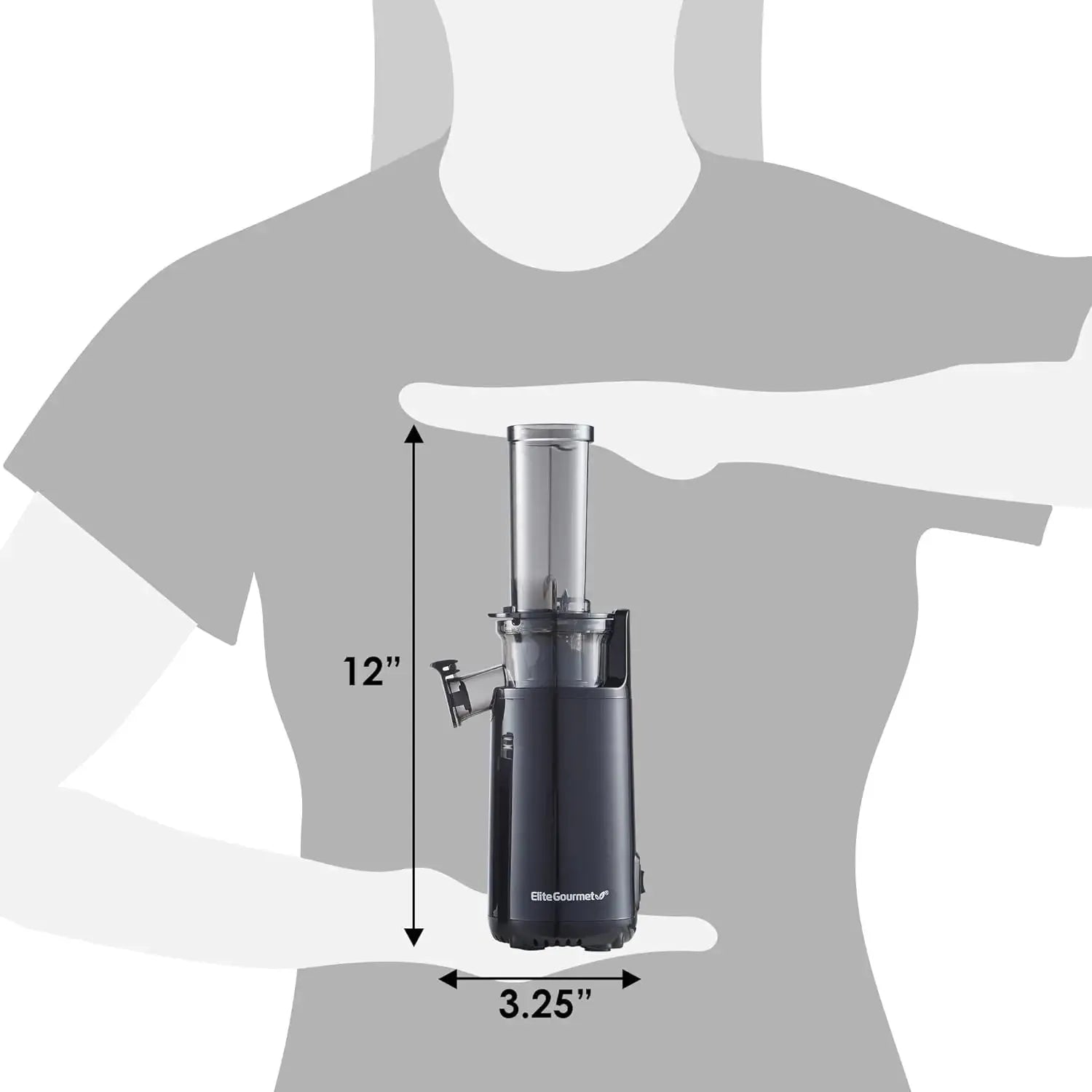 HAOYUNMA EJX600 Compact Small Space-Saving Masticating Slow Juicer, Cold Press Juice Extractor, Nutrient and Vitamin Dense - Home Fusion