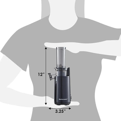 HAOYUNMA EJX600 Compact Small Space-Saving Masticating Slow Juicer, Cold Press Juice Extractor, Nutrient and Vitamin Dense - Home Fusion