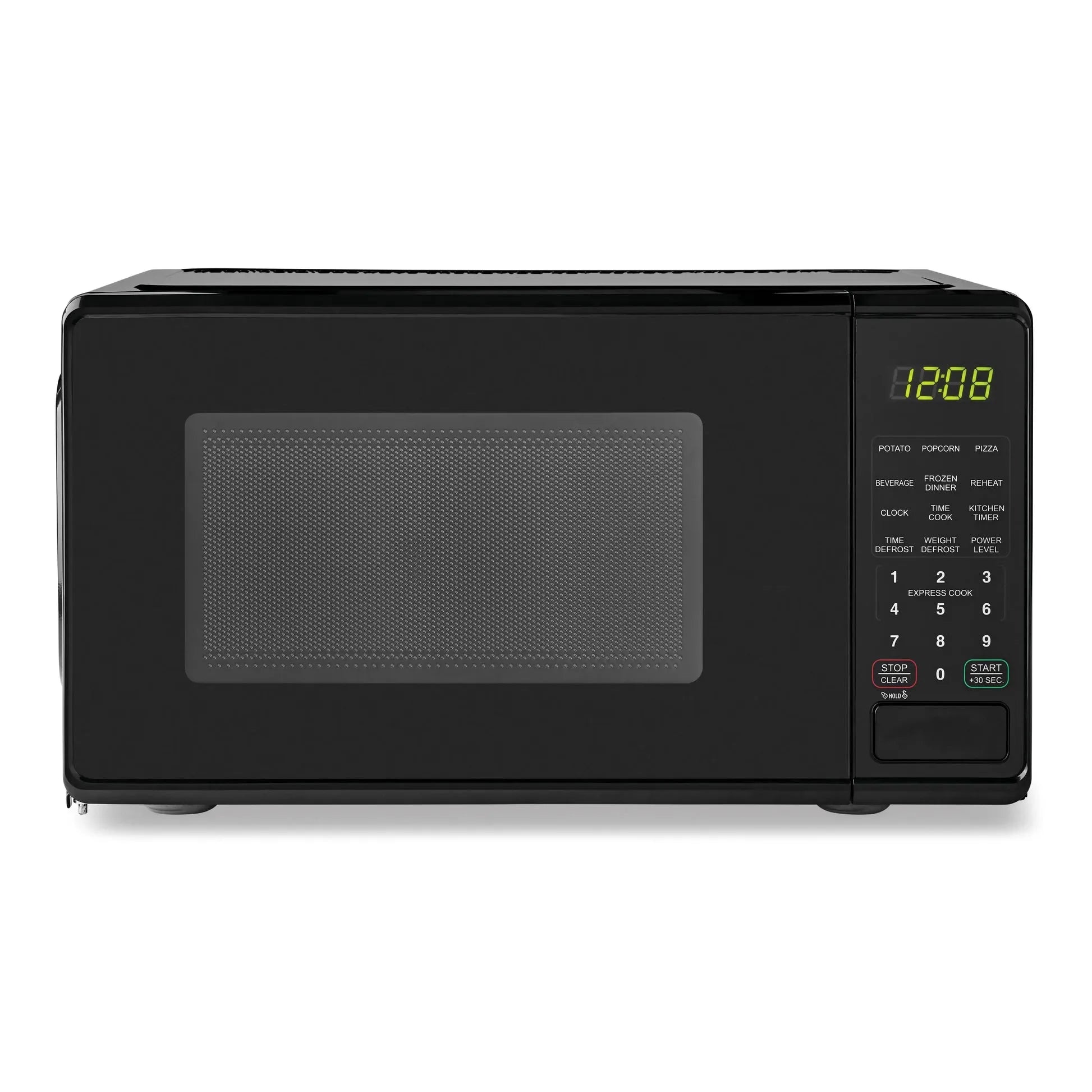 0.7 cu. ft. Countertop Microwave Oven, 700 Watts, Black, New, LED Display, Kitchen Timer, Household Tabletop Microwave Oven - Home Fusion