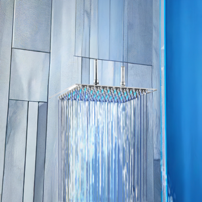 KEMAIDI Huge LED Shower Head Square Ultra-thin 24 inch High Pressure Rainfall Shower Head Stainless Steel Water Saving Shower - Home Fusion