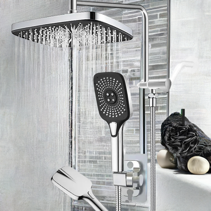 12 Inch Shower Head with Handheld Spray, 4 Sets of High-pressure Shower Heads with Handheld Spray