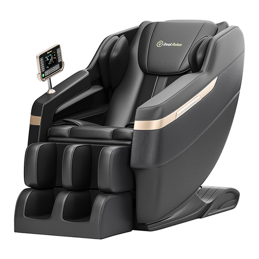 Real Relax Full-Body Zero Gravity Shiatsu Electric Massage Chair – Black. - Home Fusion