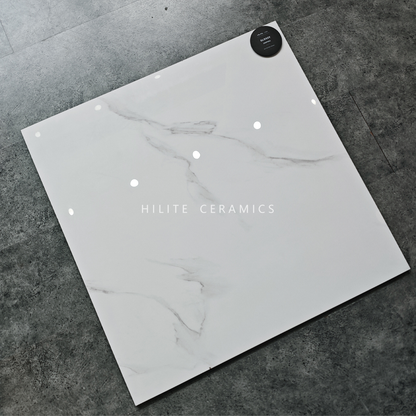 Foshan Luxury Polished White Marble Tiles 60x60cm Indoor Floor Wall - Home Fusion