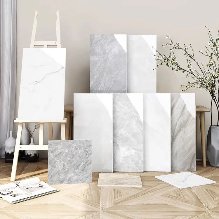 Foshan Luxury Polished White Marble Tiles 60x60cm Indoor Floor Wall - Home Fusion