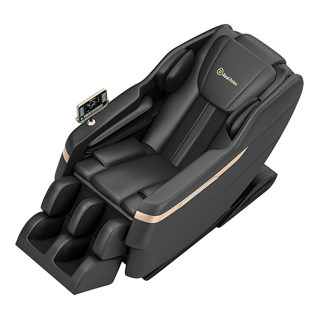 Real Relax Full-Body Zero Gravity Shiatsu Electric Massage Chair – Black. - Home Fusion