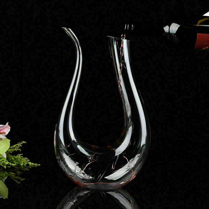 Crystal U-shaped 1500ml Wine Decanter - Home Fusion