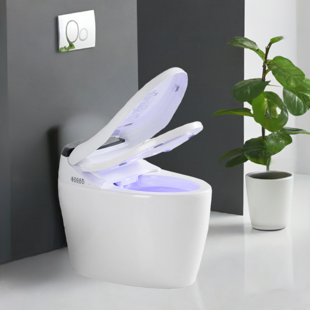 Smart Toilet with AUTO Open/Close Lid,with Built In Bidet