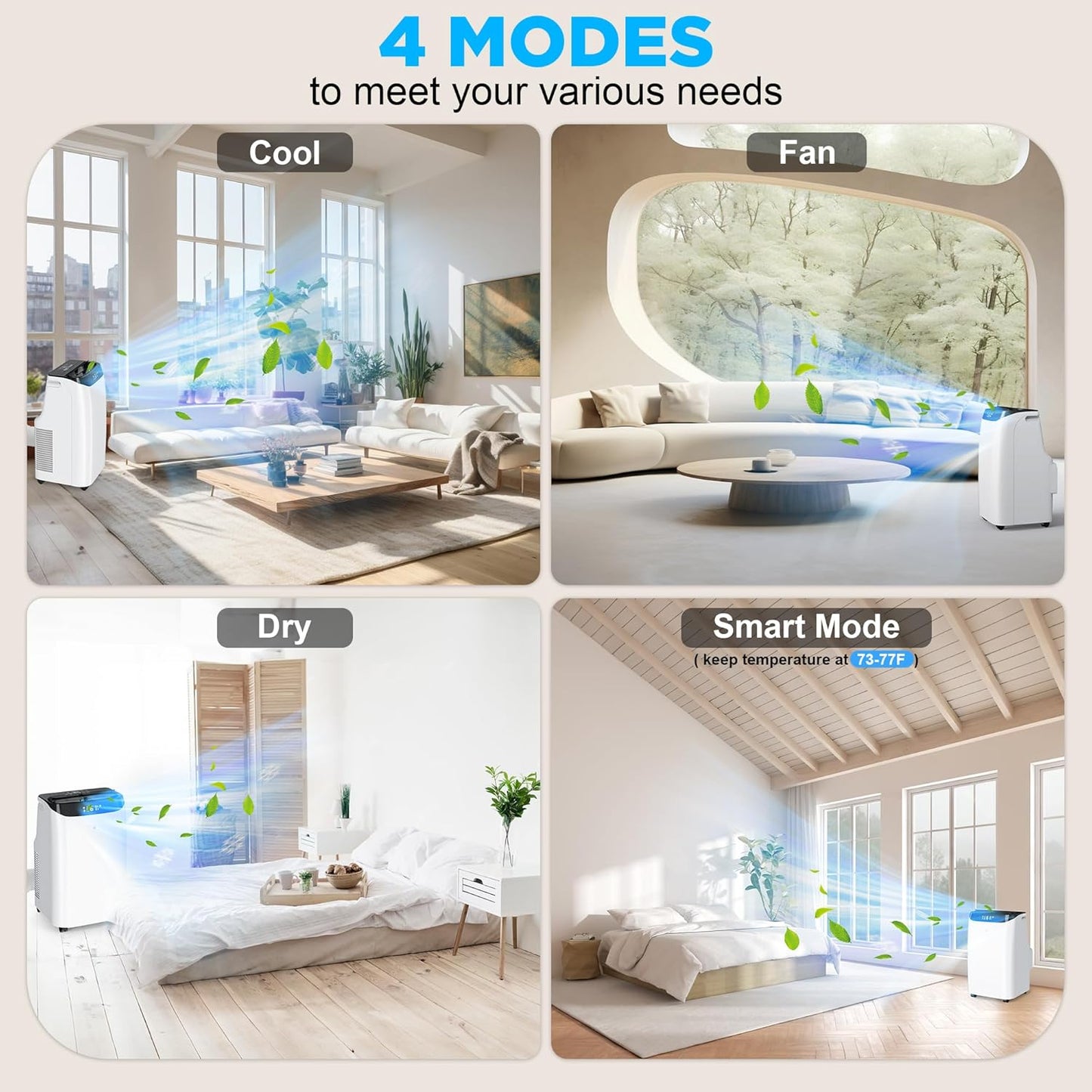 Portable Air Conditioner 12000 BTU | Cools up to 500 sq ft - Home Fusion