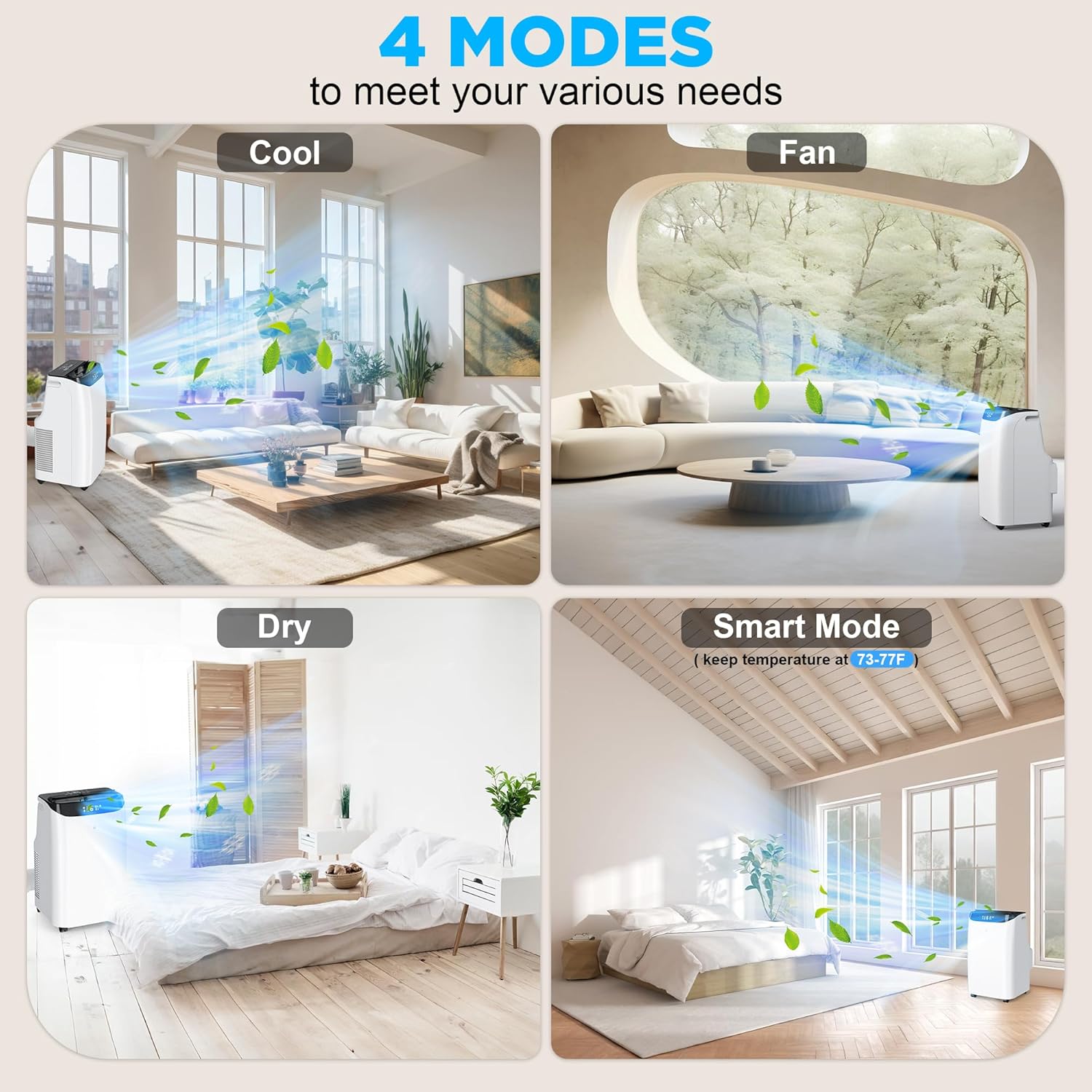 Portable Air Conditioner 12000 BTU | Cools up to 500 sq ft - Home Fusion