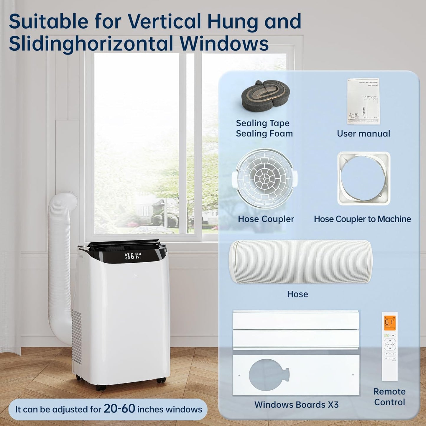 Portable Air Conditioner 12000 BTU | Cools up to 500 sq ft - Home Fusion