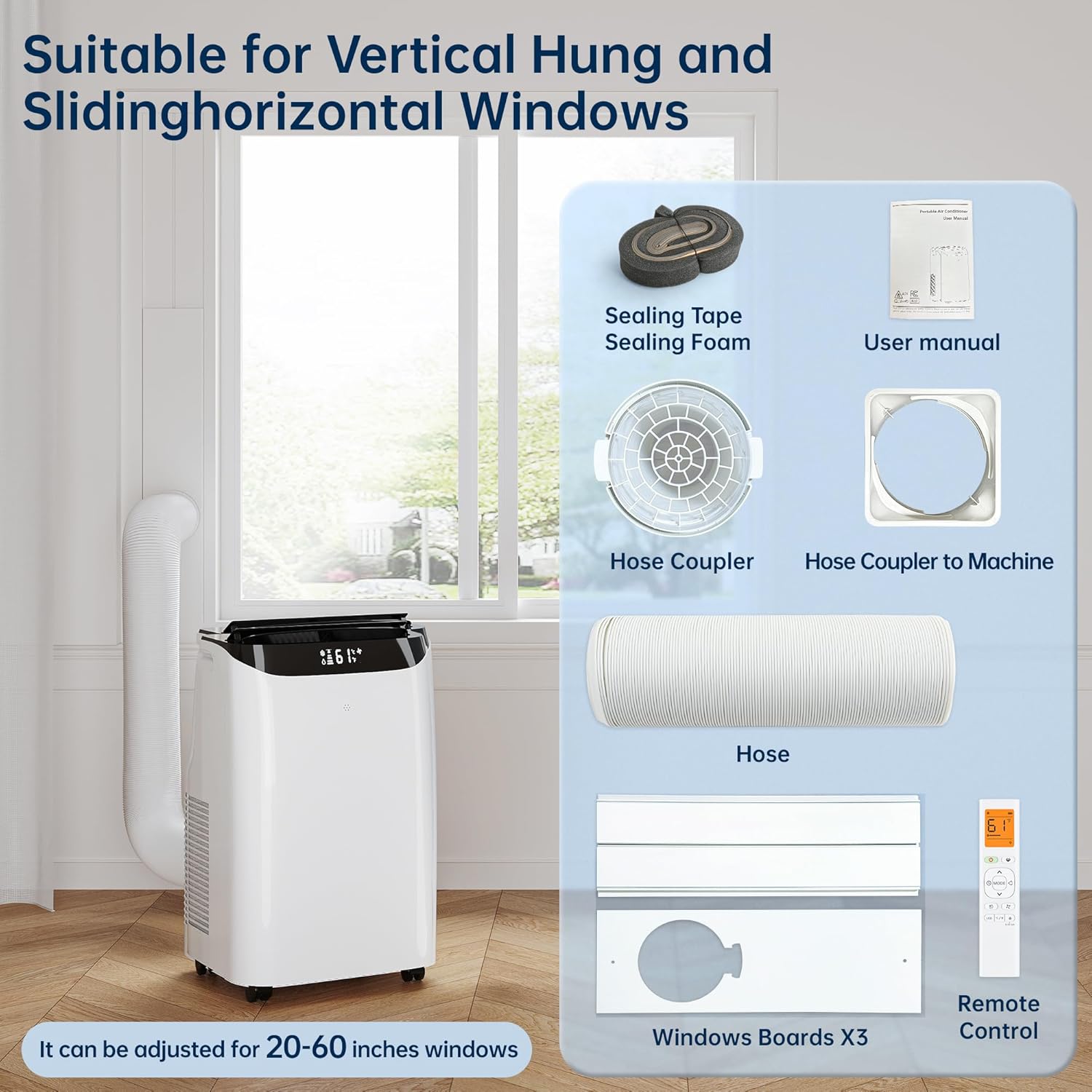 Portable Air Conditioner 12000 BTU | Cools up to 500 sq ft - Home Fusion