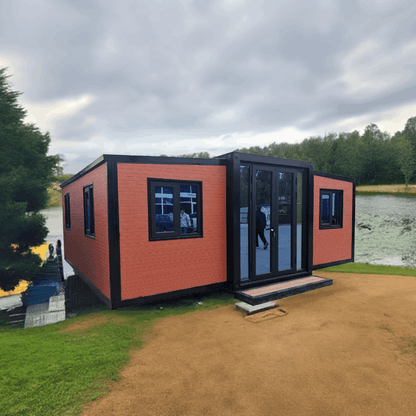 Foldable & Portable 20FT Expandable Tiny House: Modern Prefab Home with Full Amenities (1-2 Bed, Bath, Kitchen) - Home Fusion