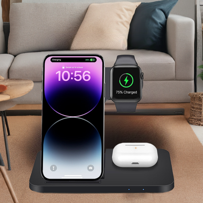 3in1 Wireless Fast Charger Dock Station - Home Fusion