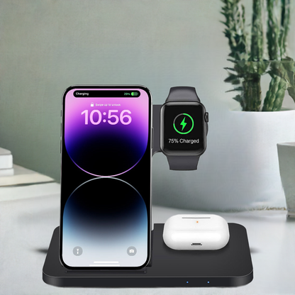 3in1 Wireless Fast Charger Dock Station - Home Fusion