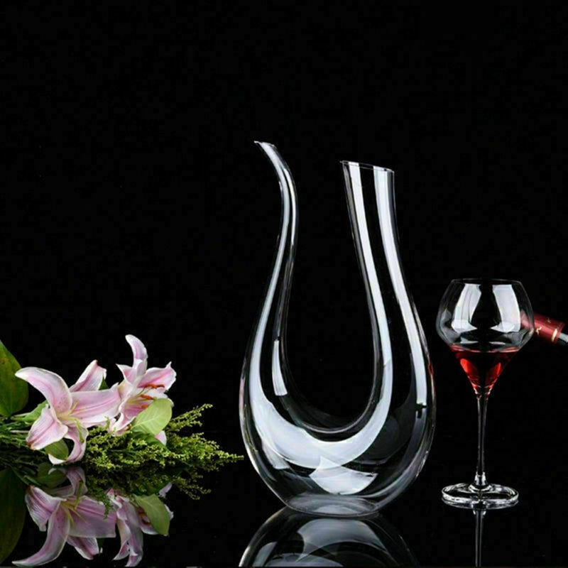 Crystal U-shaped 1500ml Wine Decanter - Home Fusion