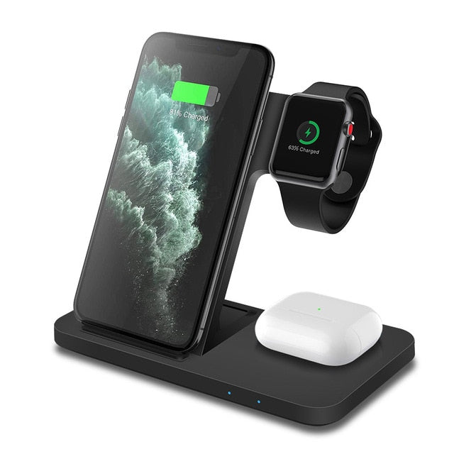 3in1 Wireless Fast Charger Dock Station - Home Fusion