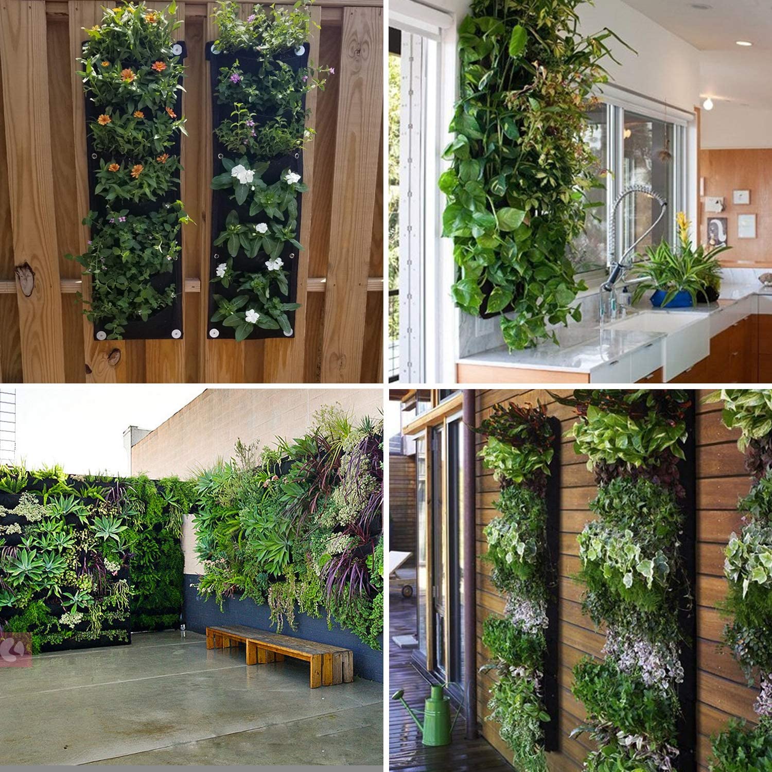 Vertical Hanging Garden Flower Pots Home Fusion