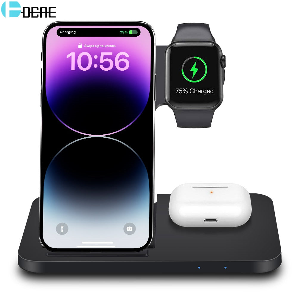 3in1 Wireless Fast Charger Dock Station - Home Fusion