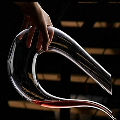 Crystal U-shaped 1500ml Wine Decanter - Home Fusion