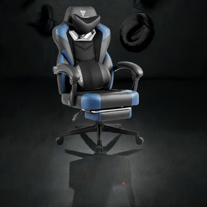 Ergonomic Gaming Chairs for Adults Heavy People, Massage Office Desk Computer Chair with Footrest and Lumbar Support - Home Fusion
