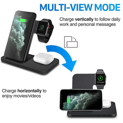 3in1 Wireless Fast Charger Dock Station - Home Fusion